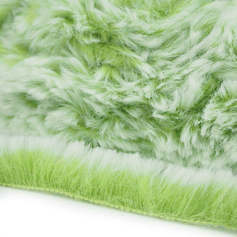 NICEEC 2 Skeins Faux Fur Yarn Super Soft, Chunky & Fluffy, Eyelash Yarn for Crochet & Knitting (Total Length 70yds,3.53oz) - Green - Image 5